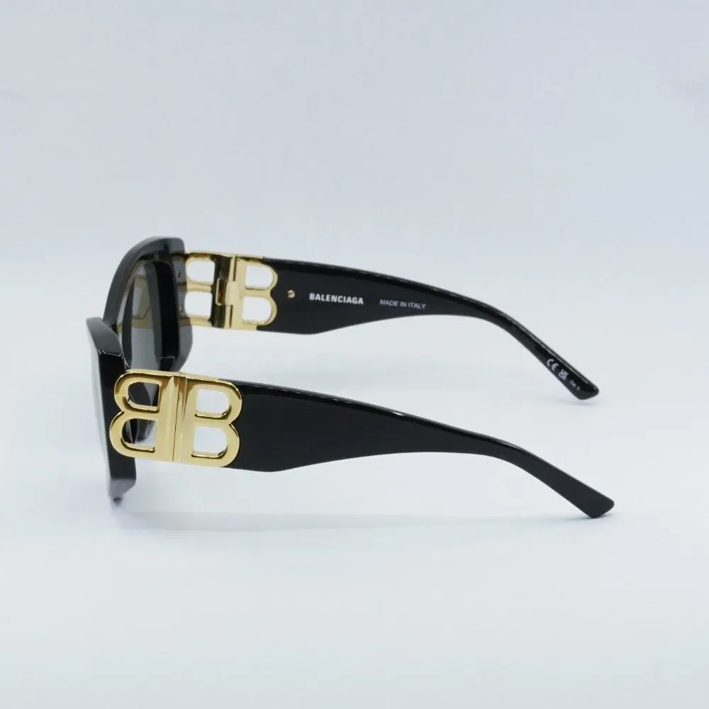 Final Sale! Balenciaga BB0287S 001 Black / Grey Cat Eye Sunglasses